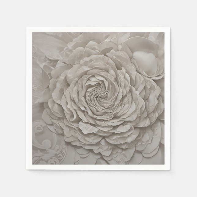 Guardanapo De Papel Delicar Gardenia Flor Branco Suave (Frente)