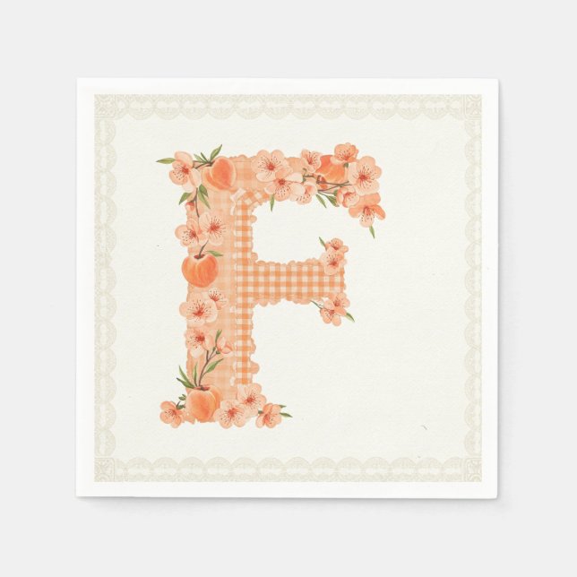 Guardanapo De Papel Delicate Peaches, por Natasha Us (Frente)