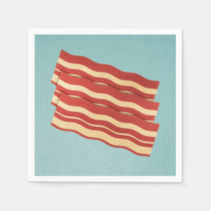 Guardanapo De Papel Delicioso Retro Bacon