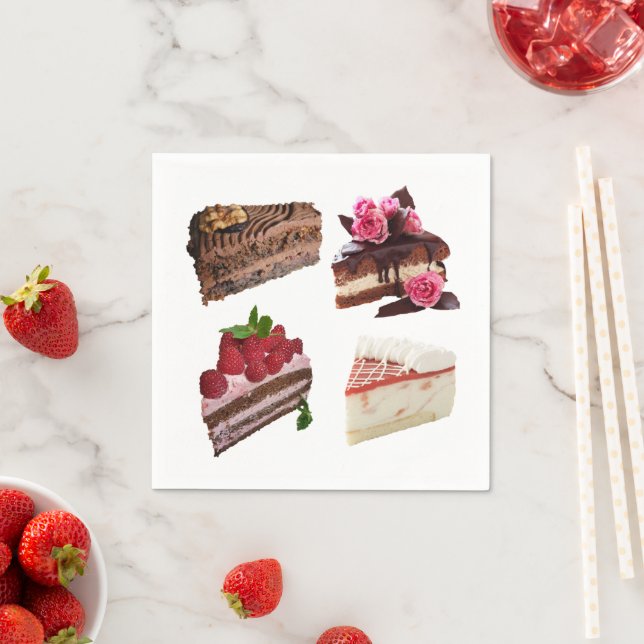 Guardanapo De Papel Deliciosos Doces Excêntricos Amantes de Bolo (Insitu)