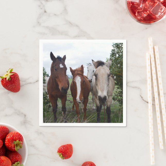Guardanapo De Papel Deliciosos problemas com cavalos, papel Nápoles (Insitu)