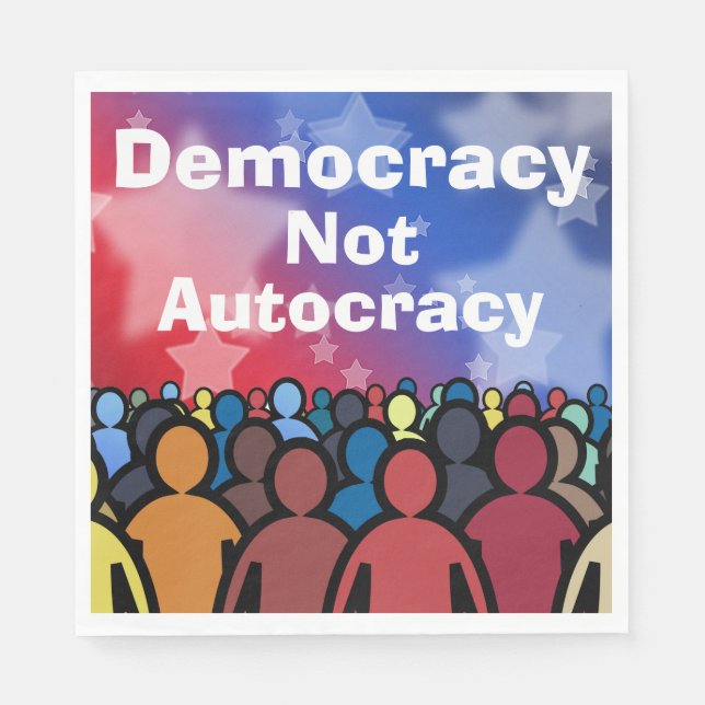 Guardanapo De Papel Democracia Não Autocracia (Frente)