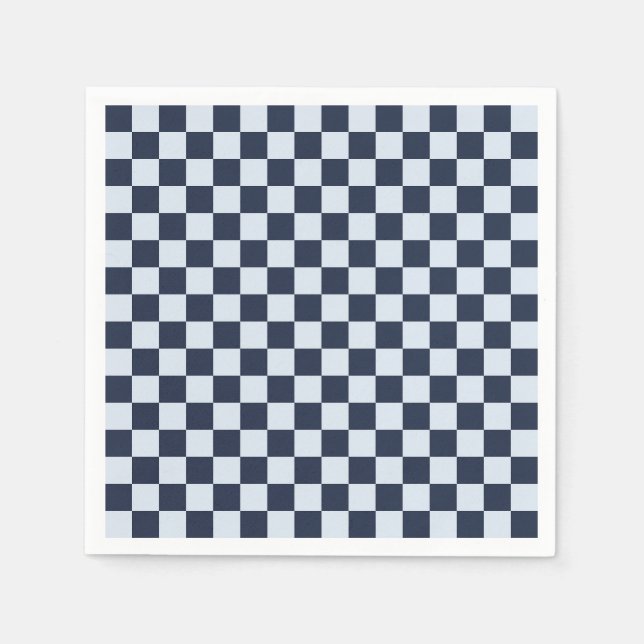 Guardanapo De Papel Denim rinse checkerboard pattern (Frente)