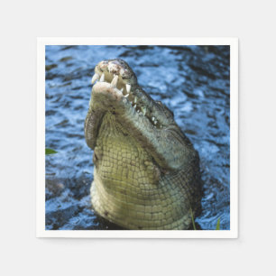 Guardanapo De Papel Dentes De Crocodilo Água