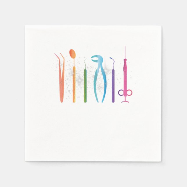 Guardanapo De Papel Dentes dentárias Dentista Dentista Dentista Dentis (Frente)