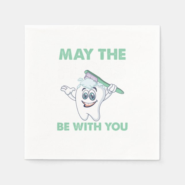 Guardanapo De Papel Dentes Ortodontistas Dentista Médico Pode Usar Fac (Frente)