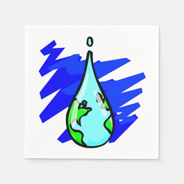 Guardanapo De Papel Dentro de Água da Terra (Frente)