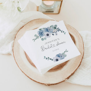 Guardanapo De Papel Derrame de chás de panela florais azul