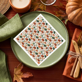 Guardanapo De Papel Descartar terra cotta e folha de sage