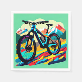 Guardanapo De Papel Descida Mountain Bike Art