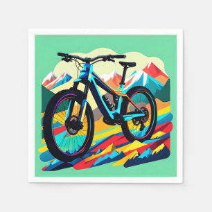 Guardanapo De Papel Descida Mountain Bike Art
