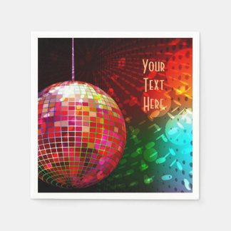 Guardanapo De Papel Desco Night 70's Retro Disco Ball Napkins