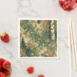 Guardanapo De Papel Descolagem de Tinta em Dificuldade da Floresta Aut