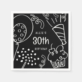 Guardanapo De Papel Desenha à mão qualquer Festa de aniversário de ida