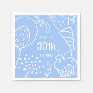 Guardanapo De Papel Desenhado à Mão Qualquer Balão de Festa de anivers
