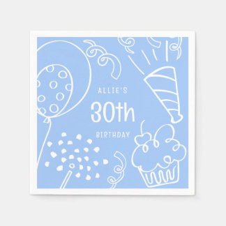 Guardanapo De Papel Desenhado à Mão Qualquer Balão de Festa de anivers