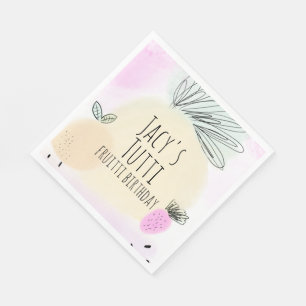 Guardanapo De Papel Desenhado Dodle De Aniversário De Tutti Frutti 