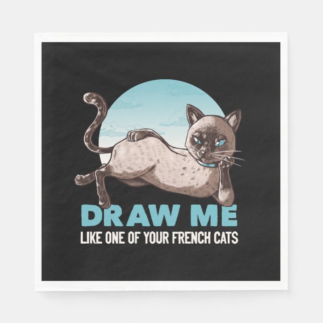 Guardanapo De Papel Desenhar-Me Como Uma De Suas Garotas Francesas Eng (Frente)