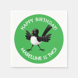 Guardanapo De Papel desenho animado australiano Willie Wagtail