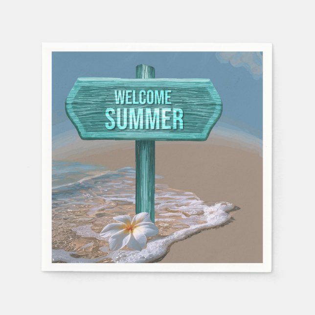 Guardanapo De Papel desenho bem-vindo verão (Frente)