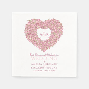 Guardanapo De Papel Desenho de buquê de tulipa rosa-casado 