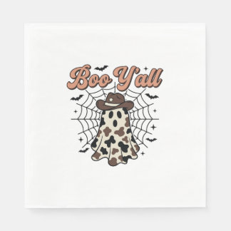 Guardanapo De Papel Desenho de Halloween Fantasma Ocidental Boo Yall