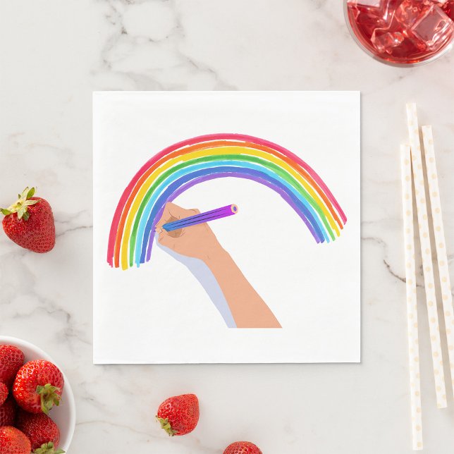 Guardanapo De Papel Desenho De Um Arco-Íris (Criador carregado)