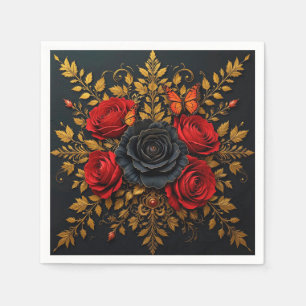 Guardanapo De Papel Desenho Floral Elegante