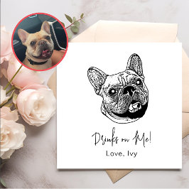Guardanapo De Papel Desenho Personalizado Da Mão Do Cachorro Francês