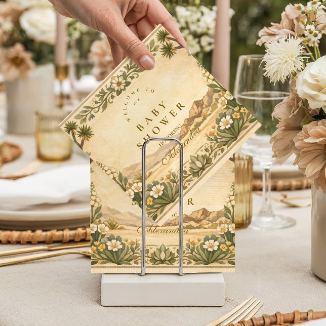 Guardanapo De Papel Desert Botanical Baby Shower (Criador carregado)