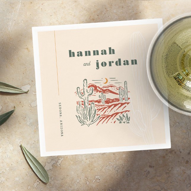 Guardanapo De Papel Desert Cactus Wedding Napkins (Criador carregado)