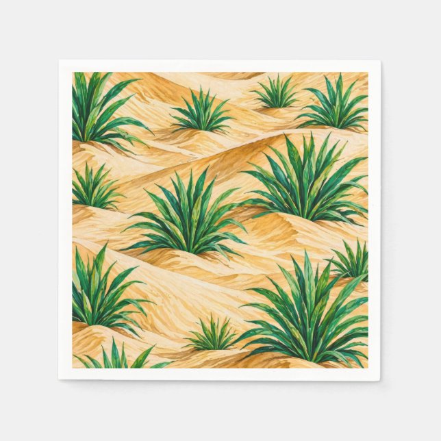Guardanapo De Papel Desert Dunes Agave Pattern (Frente)