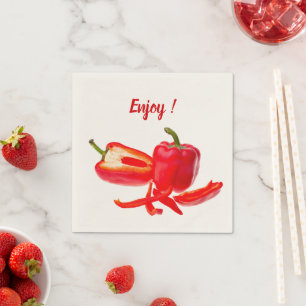 Guardanapo De Papel Desfrute de uma nova foto de pimenta vermelha com