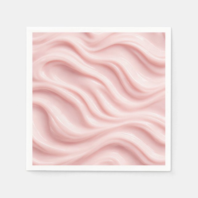 Guardanapo De Papel Design Abstrato Creme Rosa (Frente)