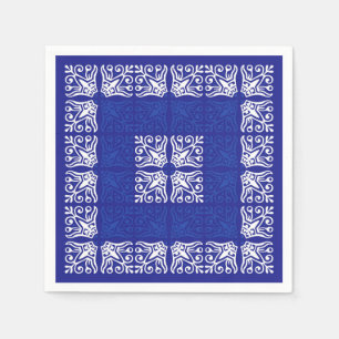 Guardanapo De Papel Design azul do Bandana