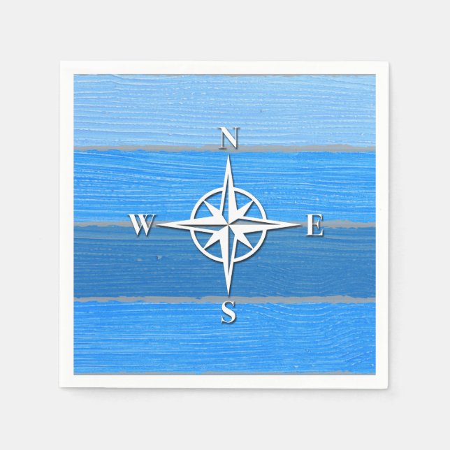 Guardanapo De Papel Design com tema náutico (Frente)