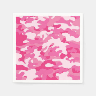Guardanapo De Papel Design cor-de-rosa e branco de Camo
