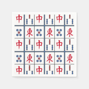 Guardanapo De Papel Design de Azulejos de jogos Mahjong