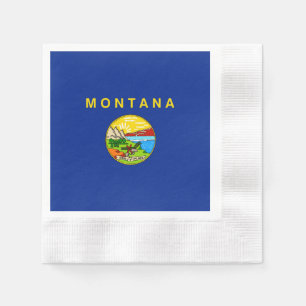 Guardanapo De Papel Design de bandeira do Estado de Montana
