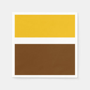 Guardanapo De Papel Design de Bloco de Cor Marrom-claro amarelo