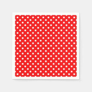 Guardanapo De Papel Design de Bolinhas branco vermelho