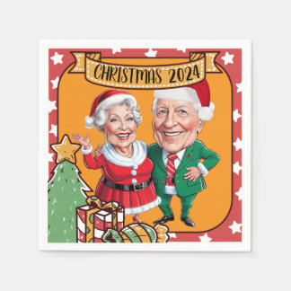 Guardanapo De Papel Design de Caricatura Festiva Laranja e Vermelha Pe