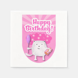 Guardanapo De Papel Design de Celebração de Aniversário Feliz