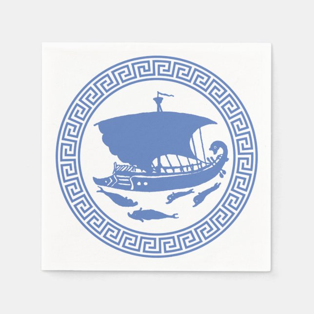 Guardanapo De Papel Design de chave grega (Frente)
