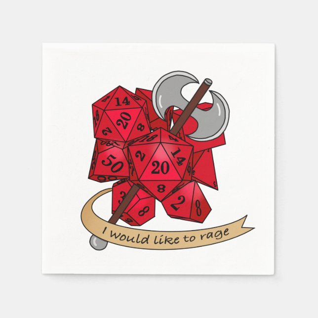 Guardanapo De Papel Design de Dice Barbary (Frente)
