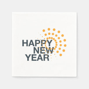 Guardanapo De Papel design de "Feliz ano novo" moderno, simples e urba