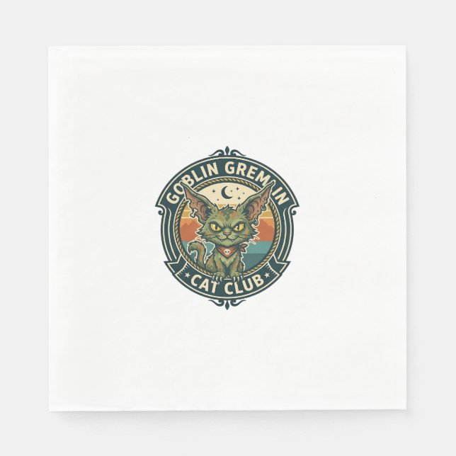 Guardanapo De Papel Design de Gatinho Fofo de Gremelin Goblin - Gremel (Frente)