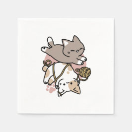 Guardanapo De Papel Design de Gatos Fofos e Divertidos – Arte Divertid