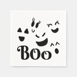 Guardanapo De Papel Design de Halloween Caprichoso com Rosto de Fantas
