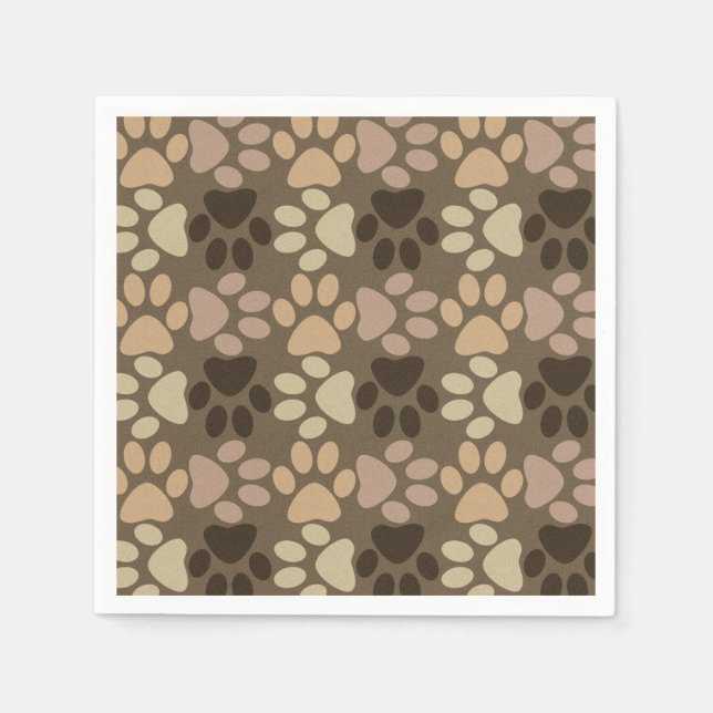 Guardanapo De Papel Design de impressão de pata (Frente)